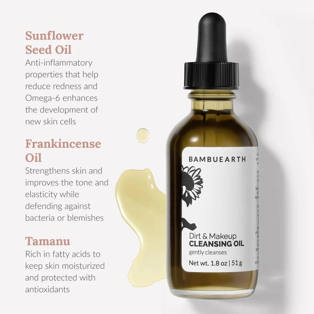 NEW IN BOX- Bambu Earth Dirt & Makeup Cleansing Oil 1.8 OZ